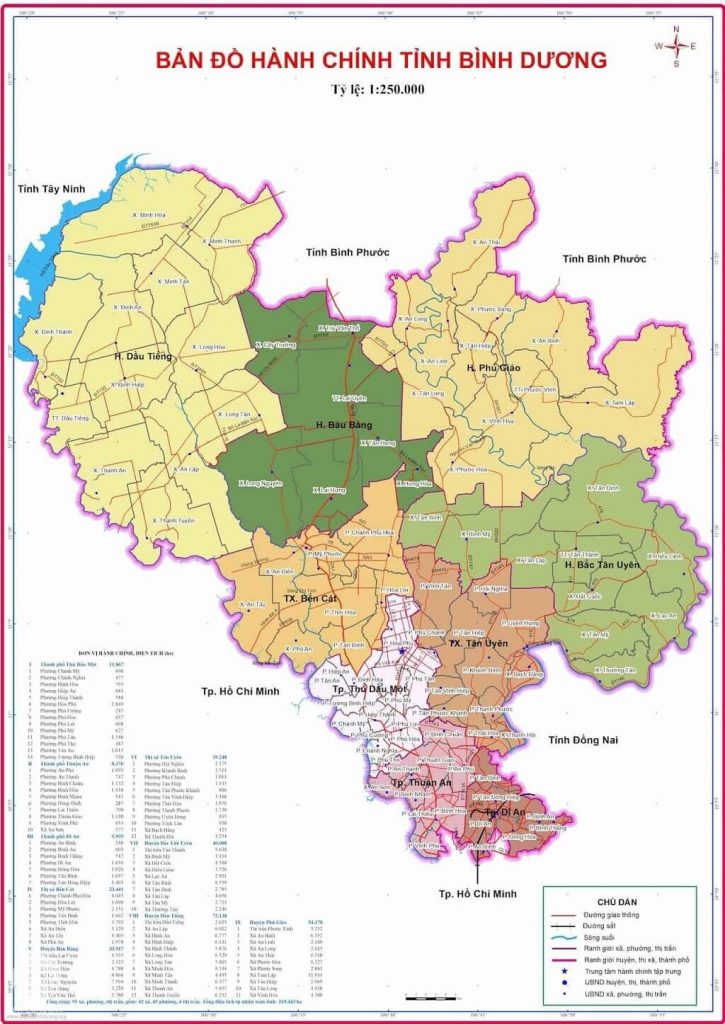 Bản đồ tỉnh Bình Dương